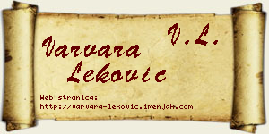 Varvara Leković vizit kartica